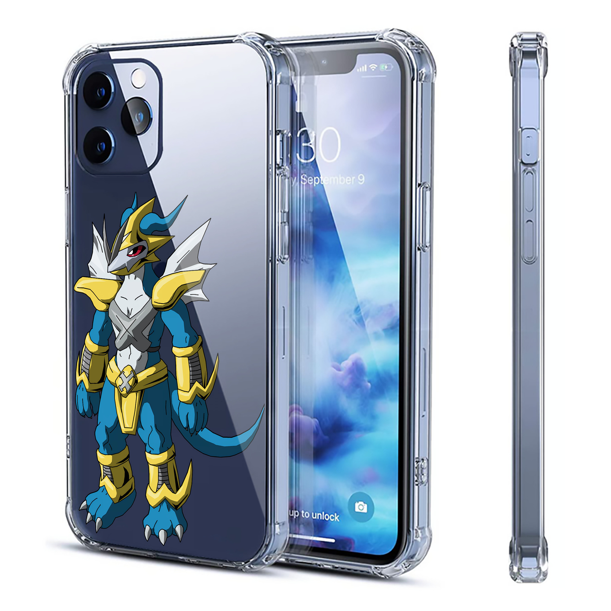 （画像用） Digimon デジタルモンスター/デジモン 【iPhone 12シリーズ対応】透明スマホケース（クリアソフトケース）